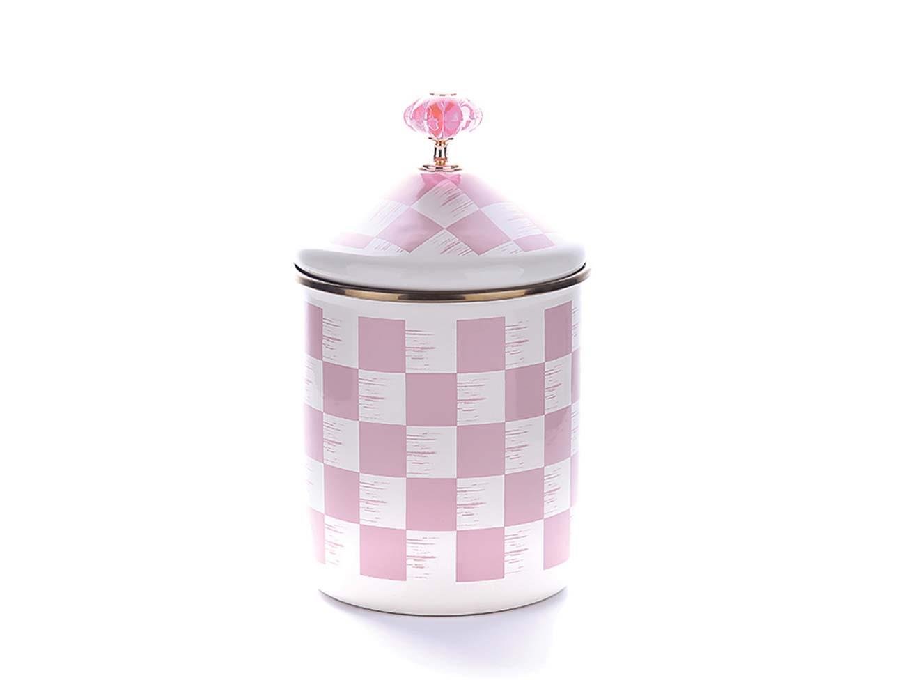 MİEN D/6 EMAYE 10CM BAHARATLIK PEMBE DAMA DEKOR