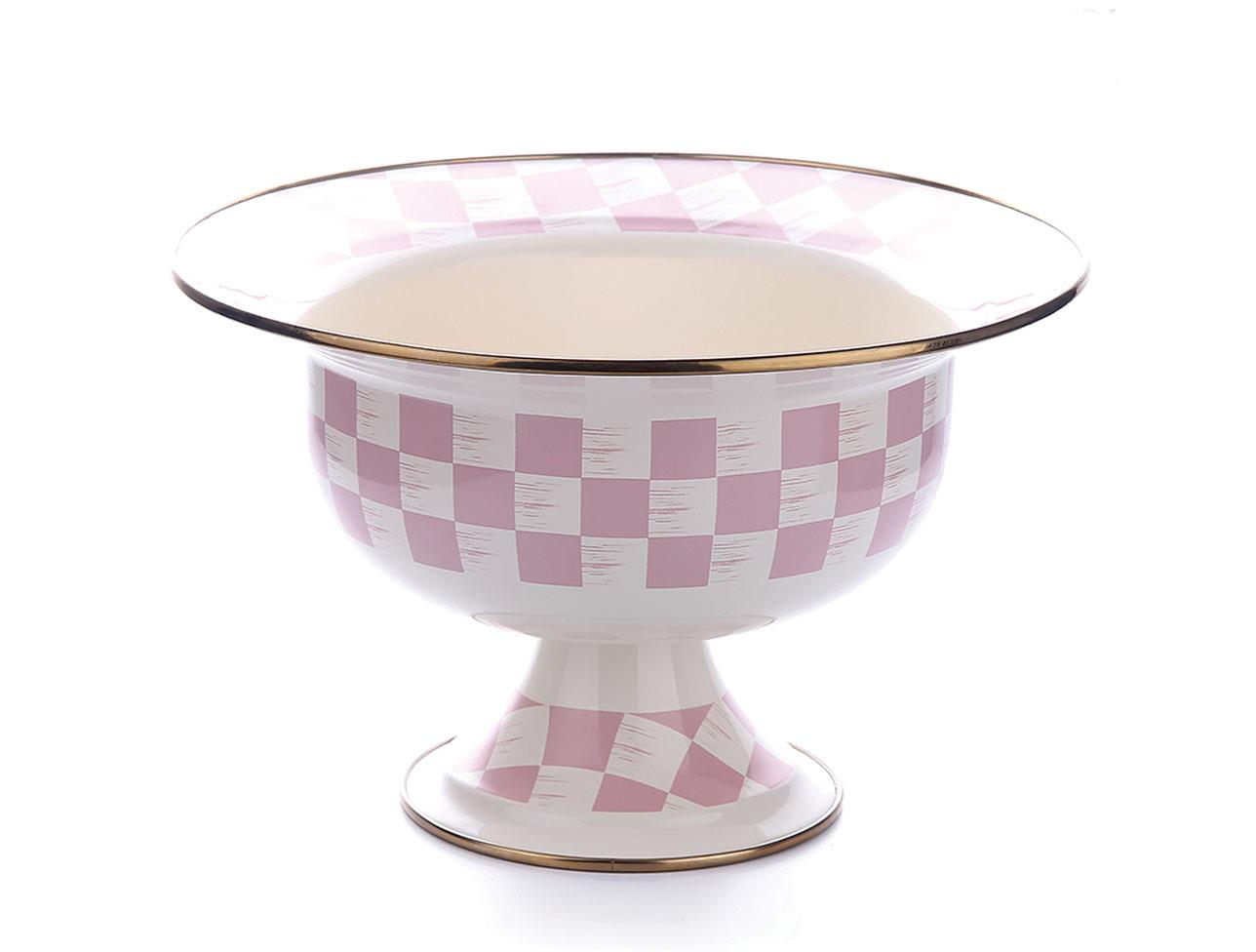 MİEN F/8 EMAYE 26CM BÜYÜK AYAKLI MEYVELİK PEMBE