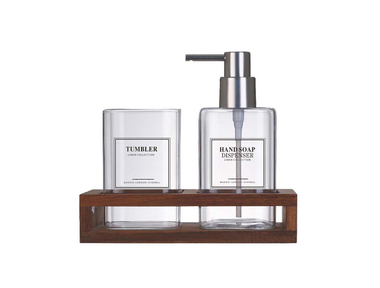 MİEN SARA CAM SIVI SABUNLUK SETİ 1326