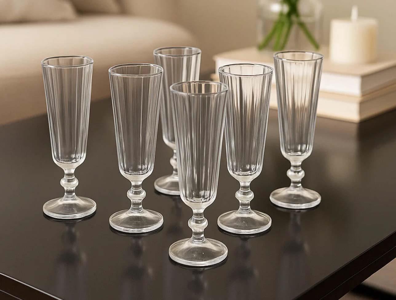 MİTRA CAM BÜY. FLÜT KAHVE YANI 6 LI MTR-2403492