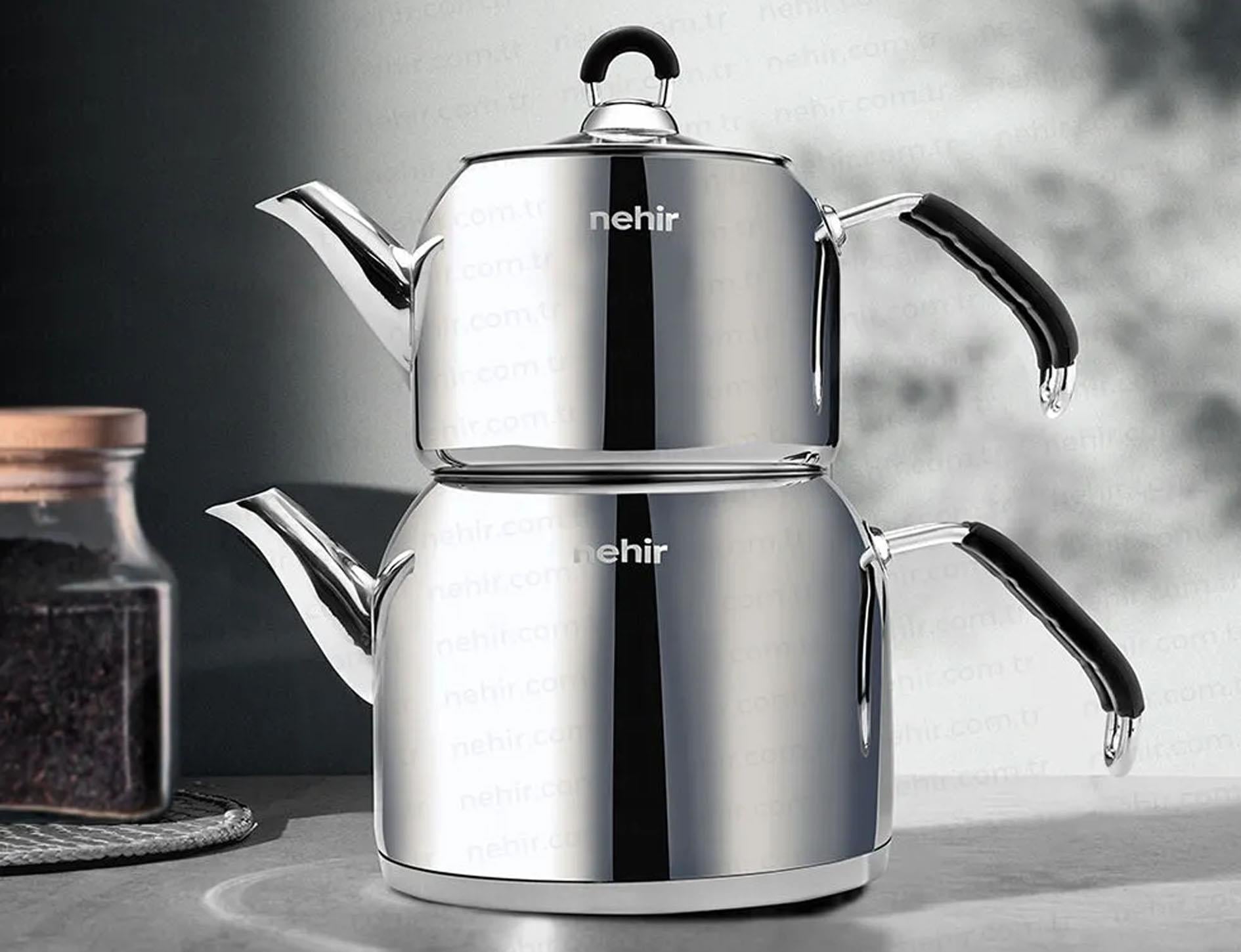 NEHİR MAXI MODERN ÇELİK ÇAYDANLIK TAKIMI