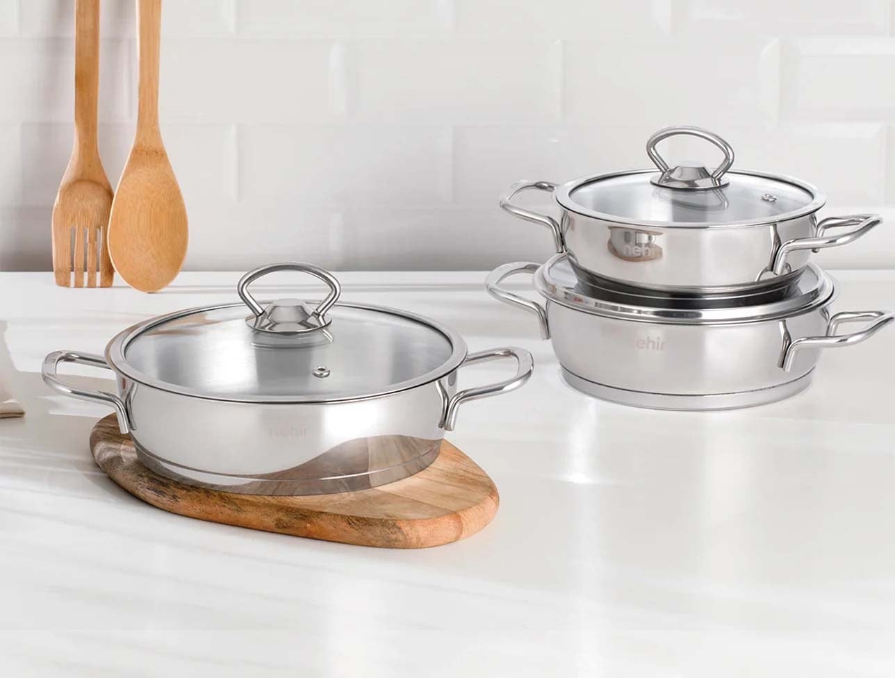 NEHİR SİLVER KLASİK 6 PARÇA SAHAN SET