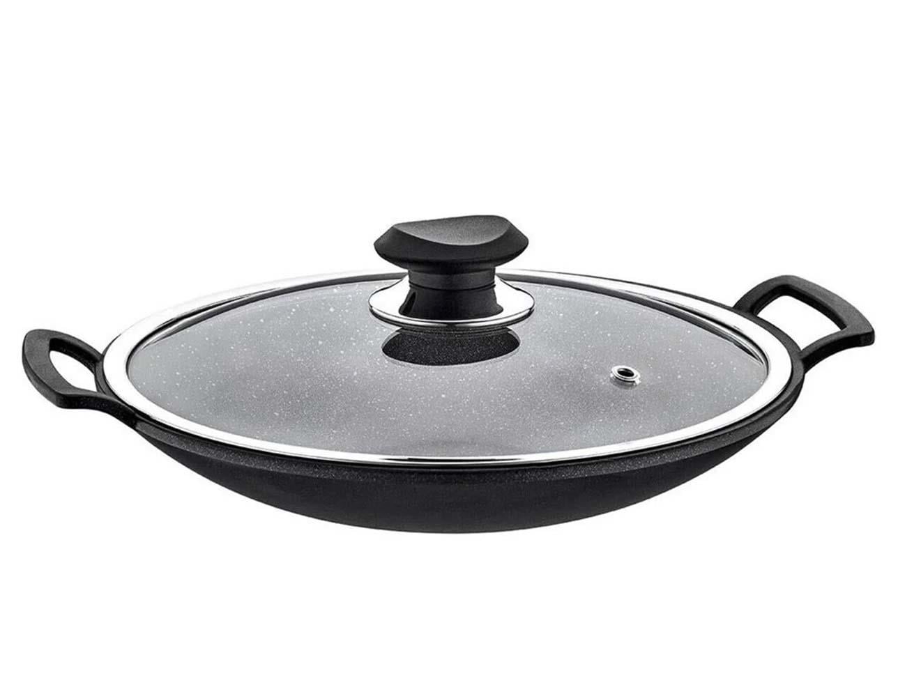OMS GRANİT 34CM KVRM TAVA KPLI 152.3228GL.34 BLCK