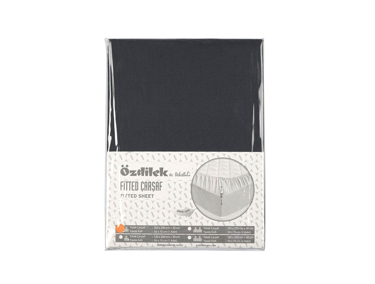 ÖZDİLEK ÇARŞAF FITTED YST.RF.ÇİFT.K.GRİ TRENDY