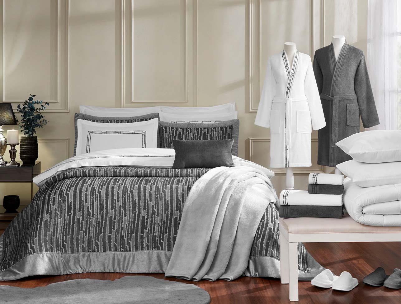 ÖZDİLEK ÇEYIZ SETI VELLUTO GRİ