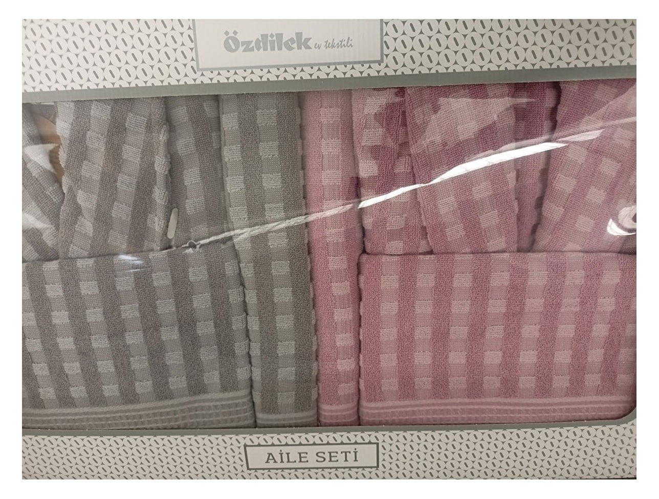 ÖZDİLEK PLUS PEMBE- GRI AILE SETI
