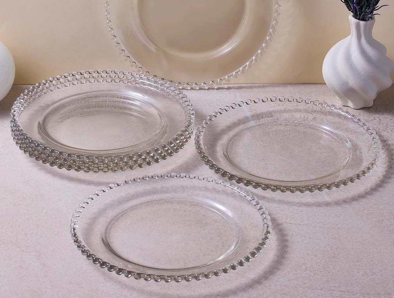 PEROTTİ BONCUKBAĞI 6 LI 20CM CAM PASTA TABAĞI