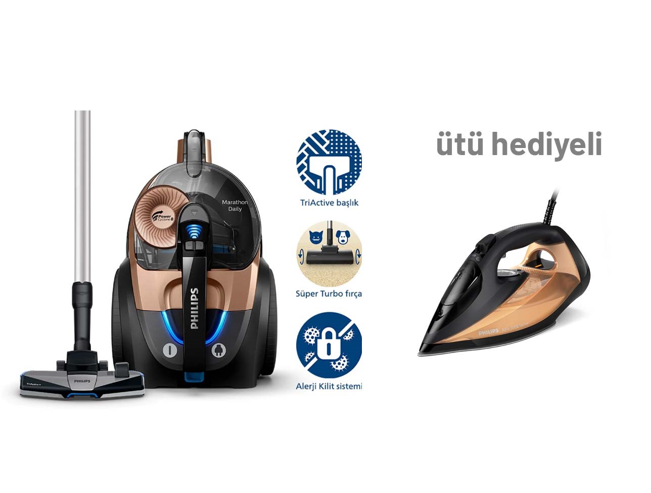 PHİLİPS XB7151/07 MARATHON 900W TOZ TORBASIZ