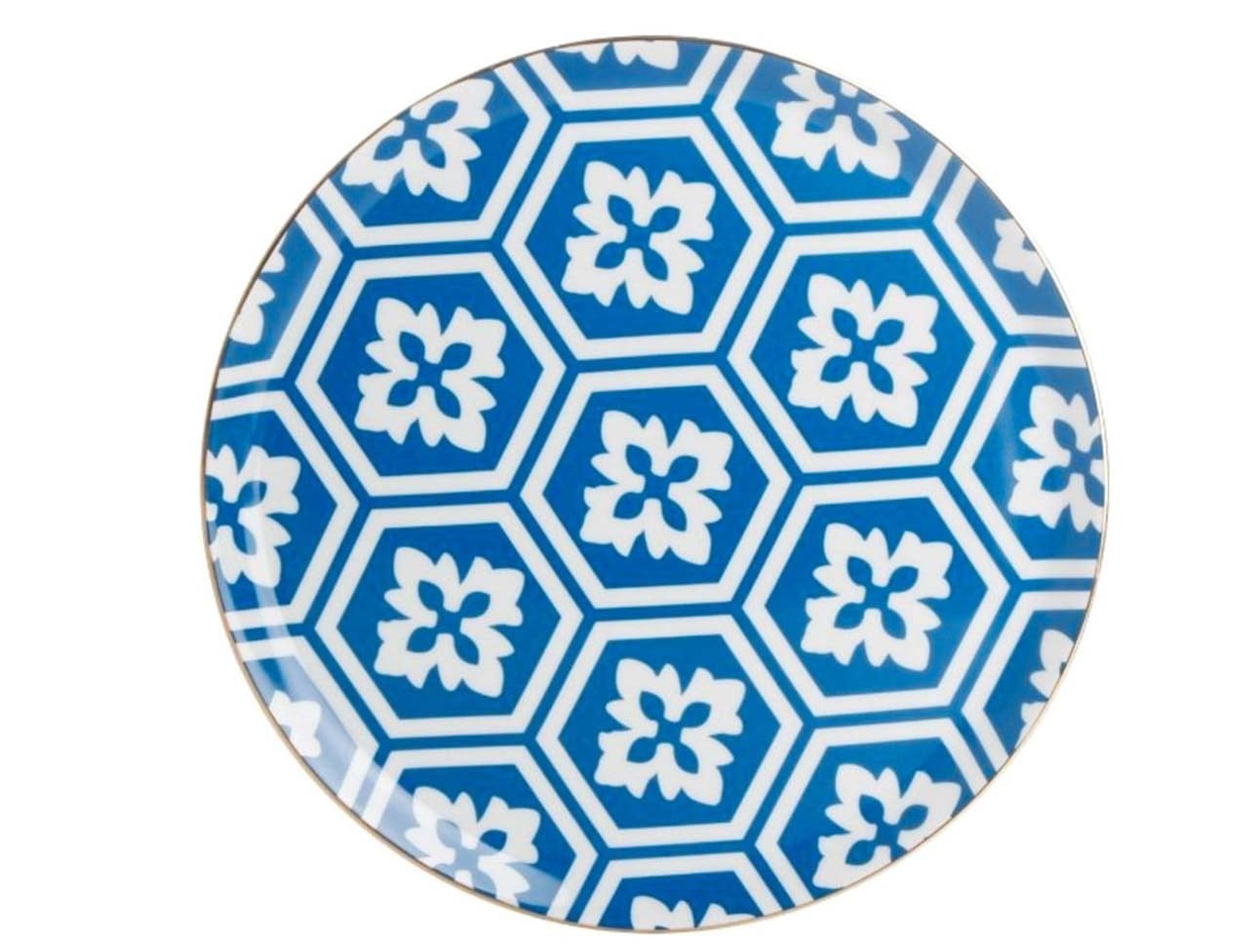 PORLAND MOROCCO DESEN 2 MAVİ DÜZ TABAK 28CM
