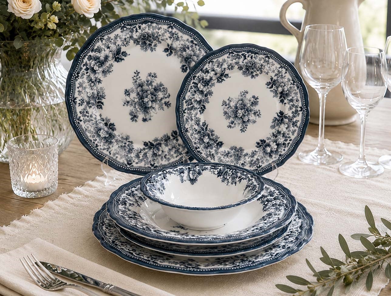 PORSER VELOUR  FULYA YEMEK SETİ 24 PARÇA