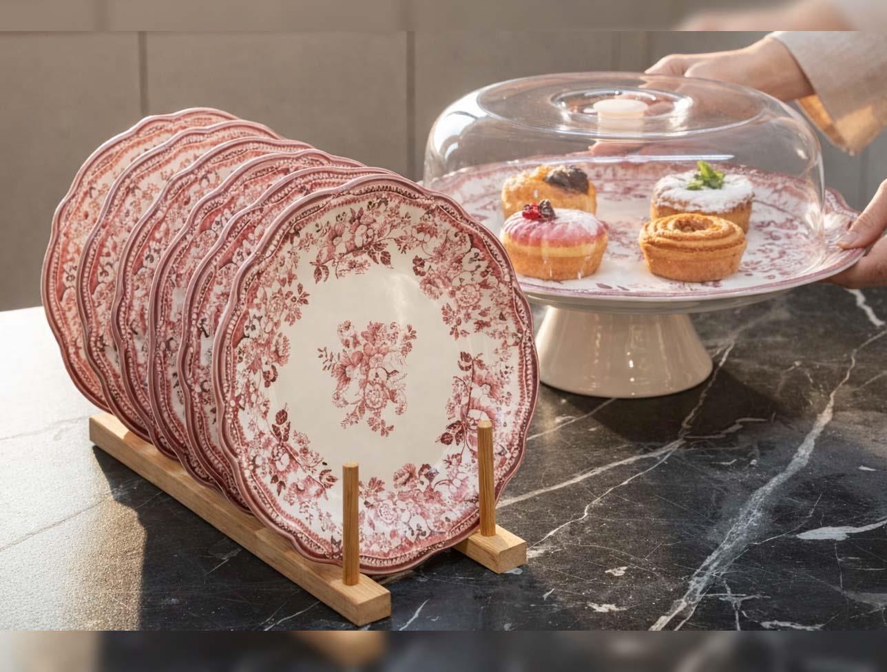 PORSER VELOUR MAROON FULYA AYAKLI SUNUM 8 PRÇ
