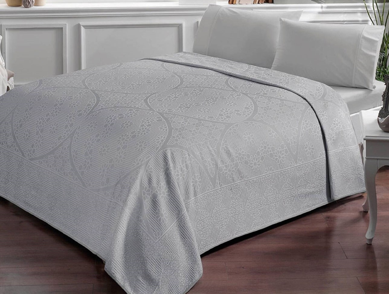 TAÇ JAKAR PİKE TAKIMI SERAFINA Ç.K GRİ