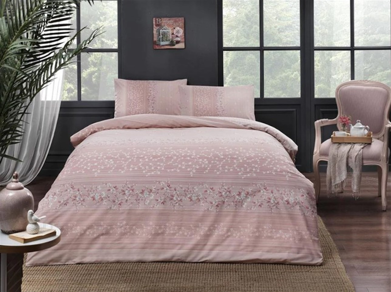 TAÇ RF NEVRESİM TAKIMI TEK KİŞİ LEONA V02-PEMBE
