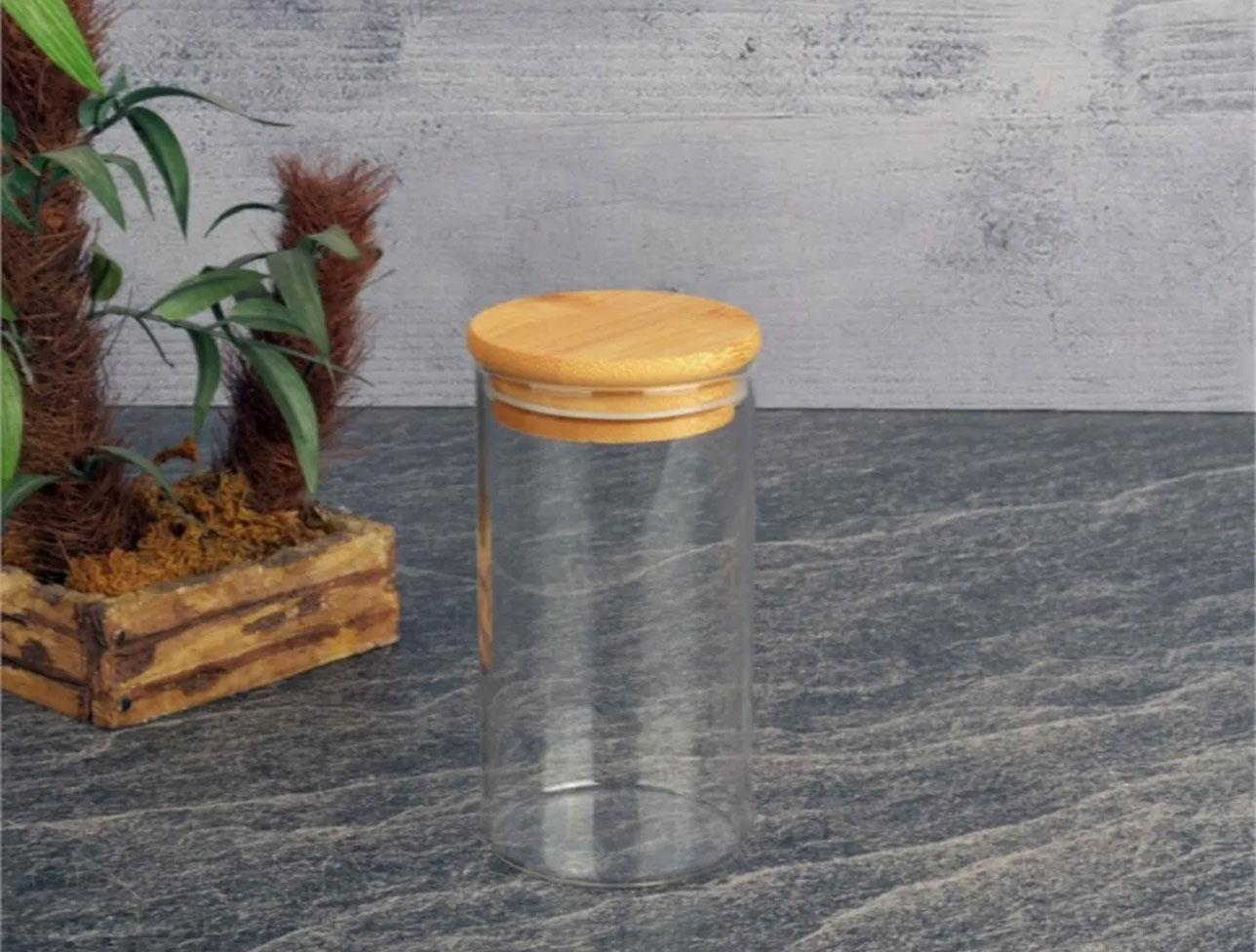 TOHANA -BAMBU KAPAKLI CAM KAVANOZ 300 ML