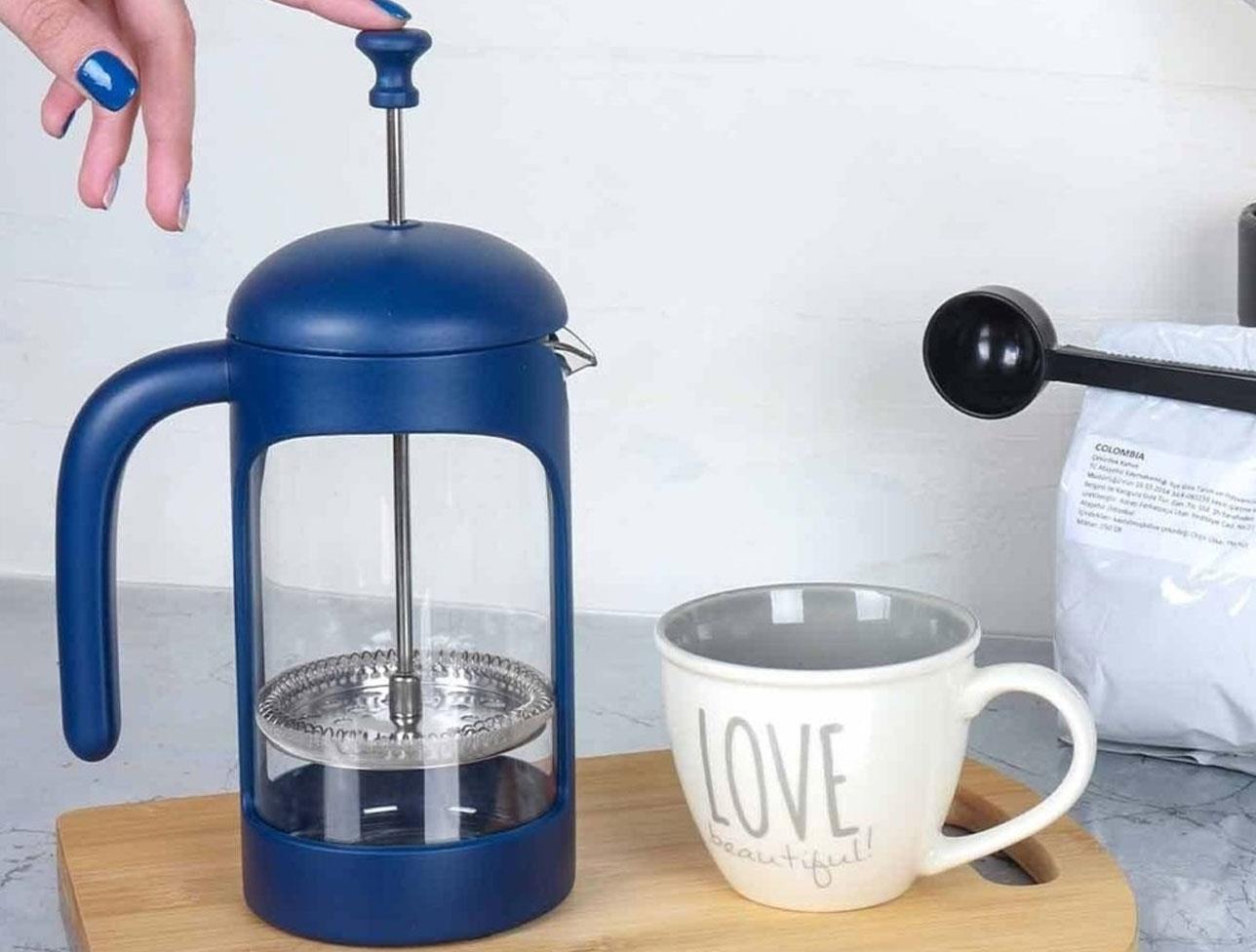 TOHANA FRENCH PRESS 1000 ML * LACİVERT