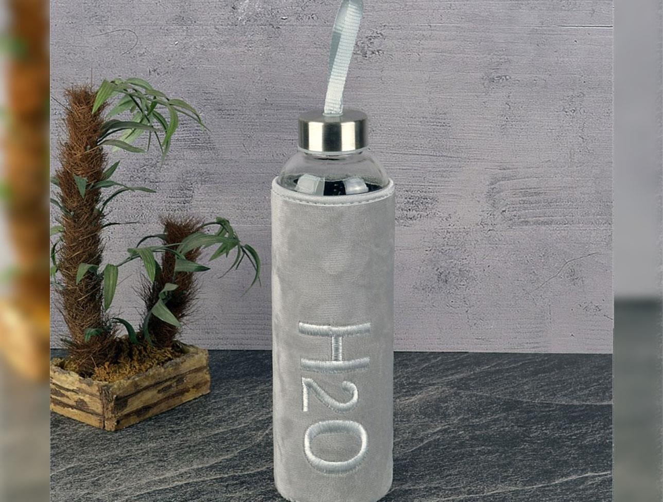 TOHANA PELUS KILIFLI CAM M. 600ml GRİ H2O88607