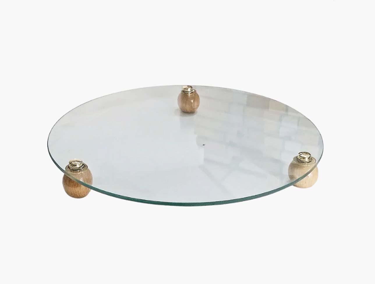 TOP AYAKLI YUVARLAK CAM SUNUMLUK 25 CM MLN-90162