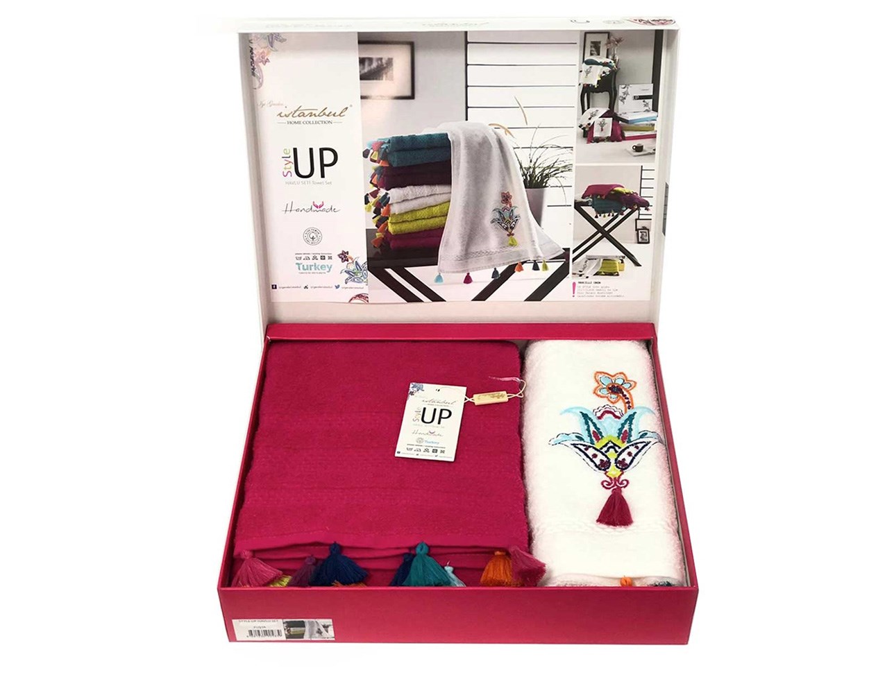 UP STYLE HAVLU SETİ FUŞYA