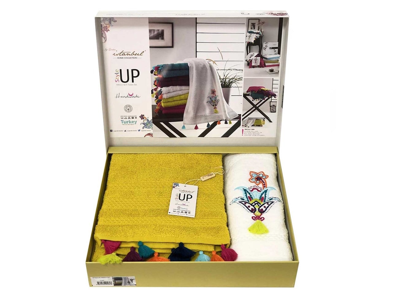 UP STYLE HAVLU SETİ SARI