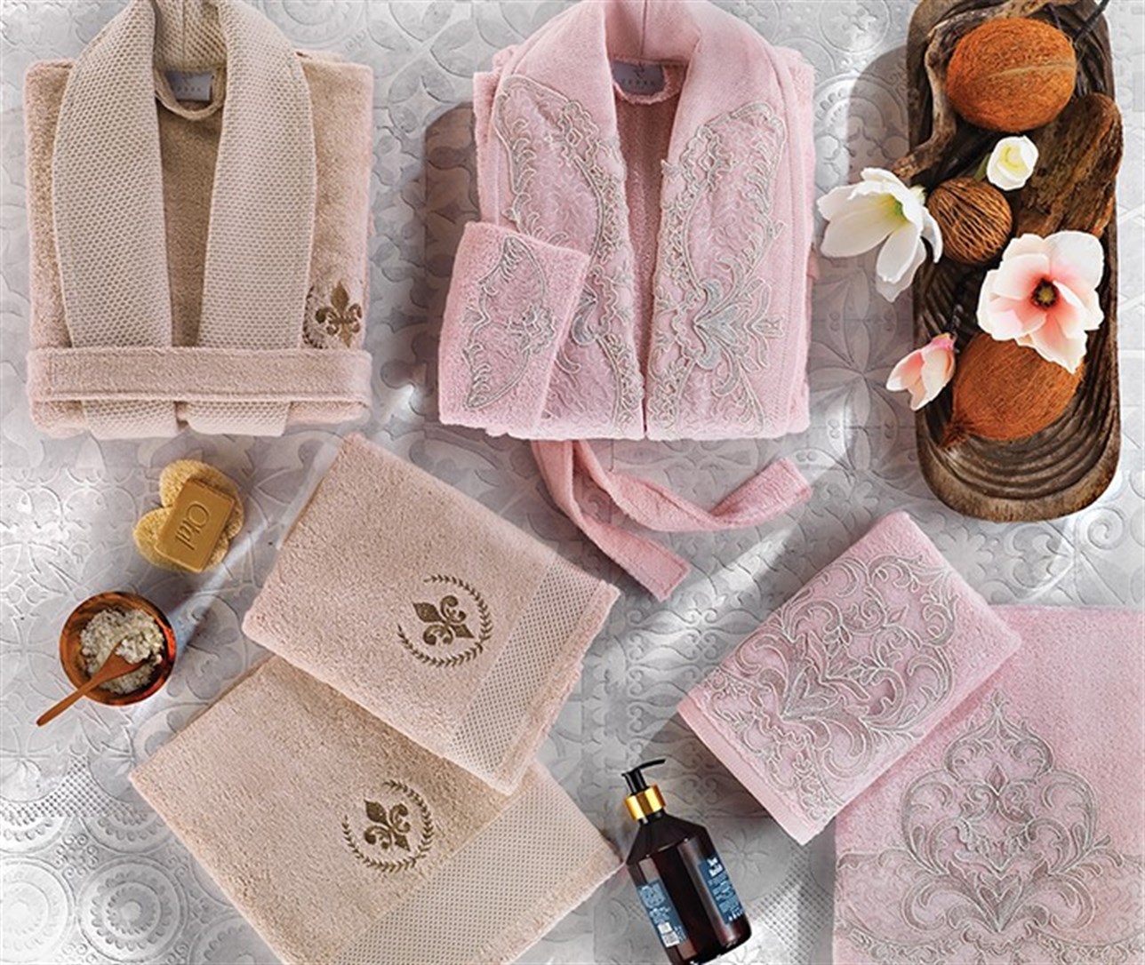 ZEBRA EMPOLİ BAMBU HAMAM SETİ CAPP / PUDRA
