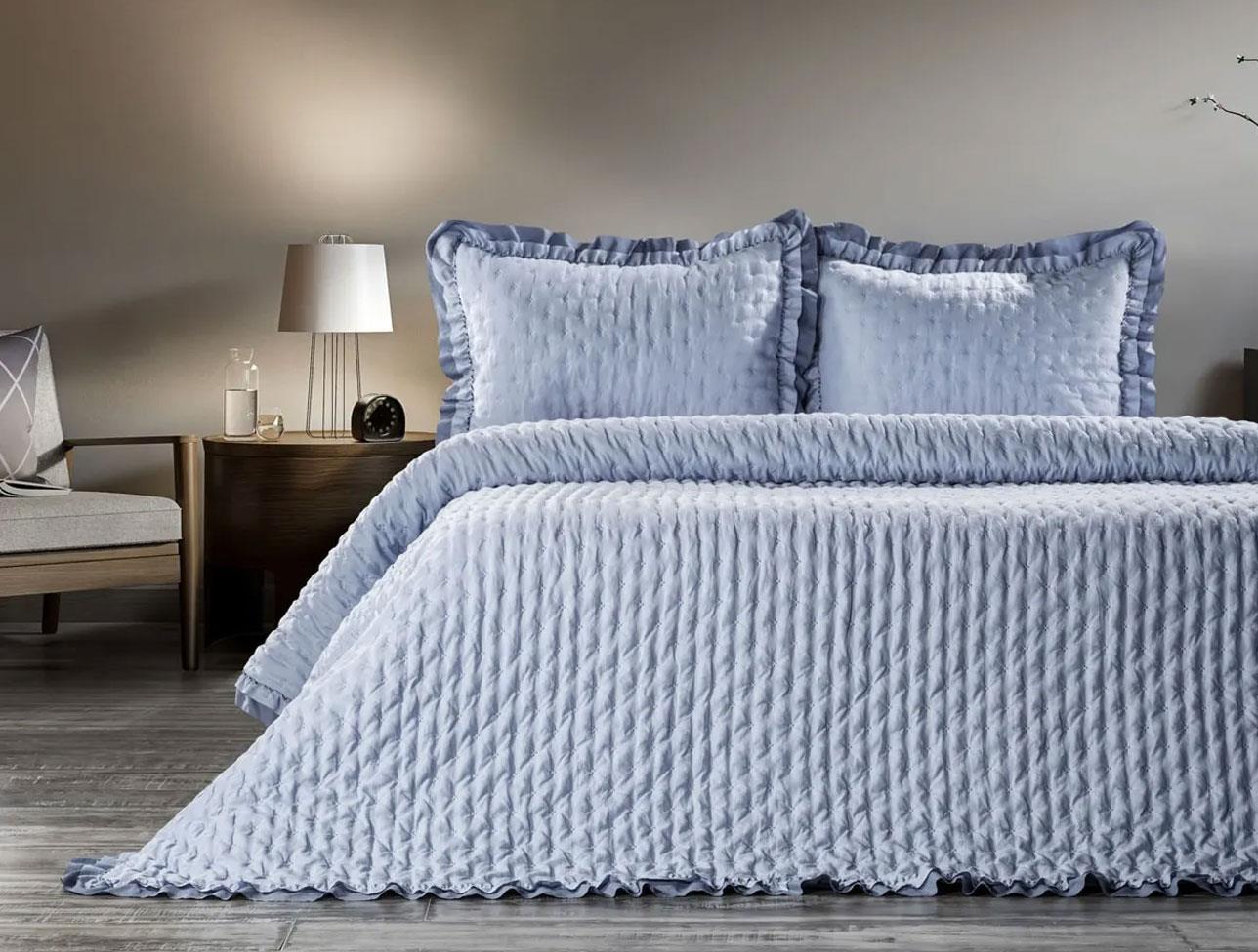 ZEBRA LIMA YATAK ÖRTÜSÜ INDIGO TEK KİŞİ