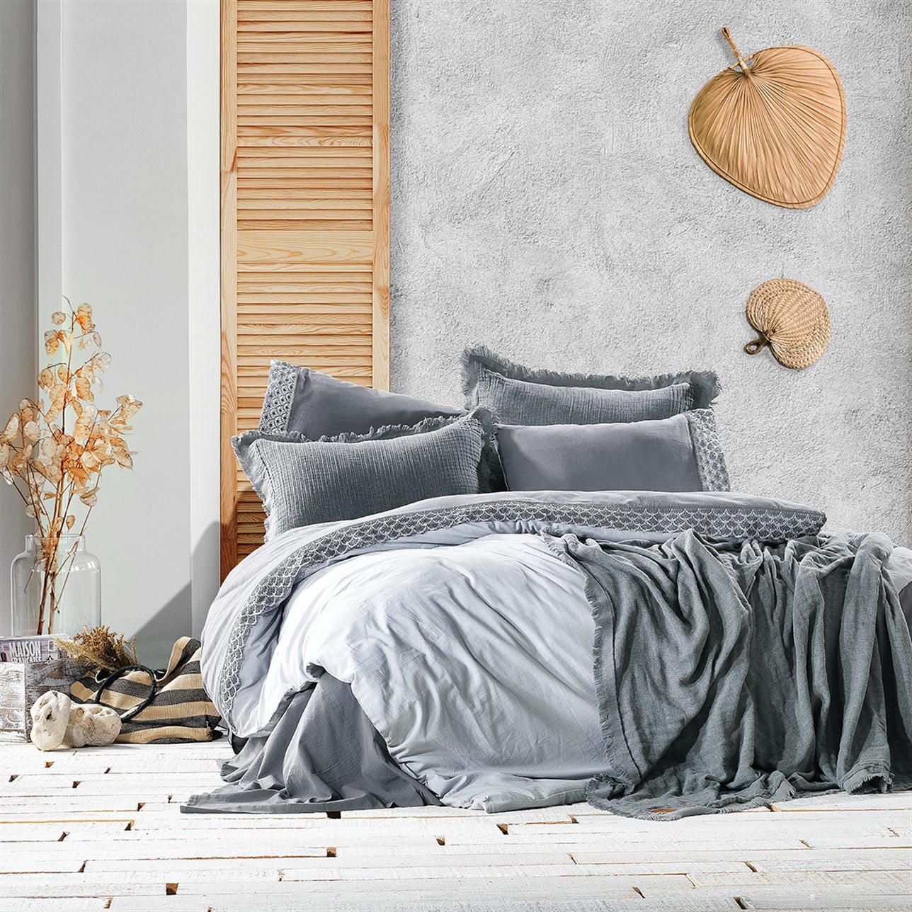 ZEBRA PARSEO LACE 7 PRÇ NEVRESİMLİ PİKE SET GREY