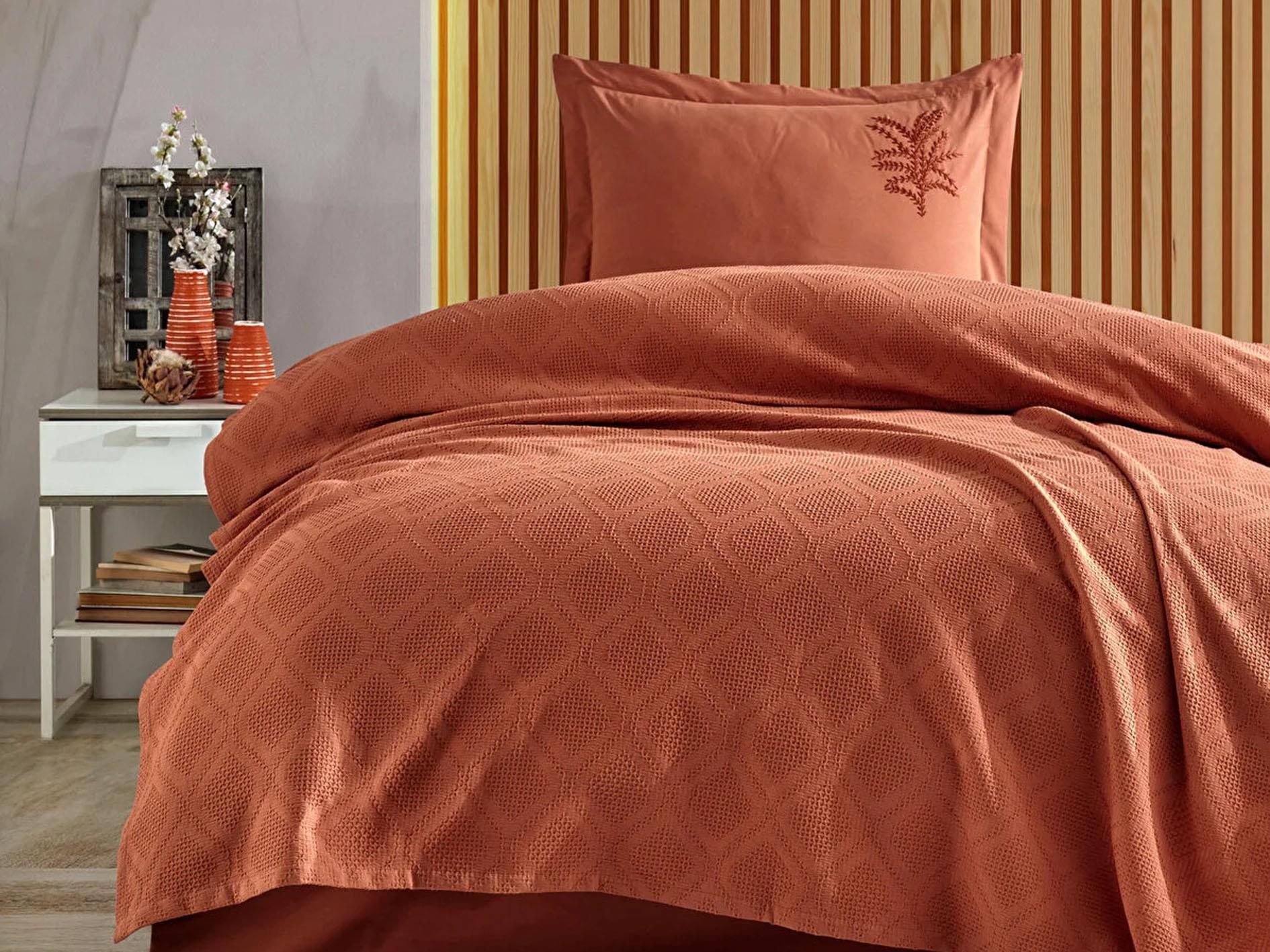 ZEBRA SANDAL TEK KİŞİLİK PİKE TAKIMI KREMİT