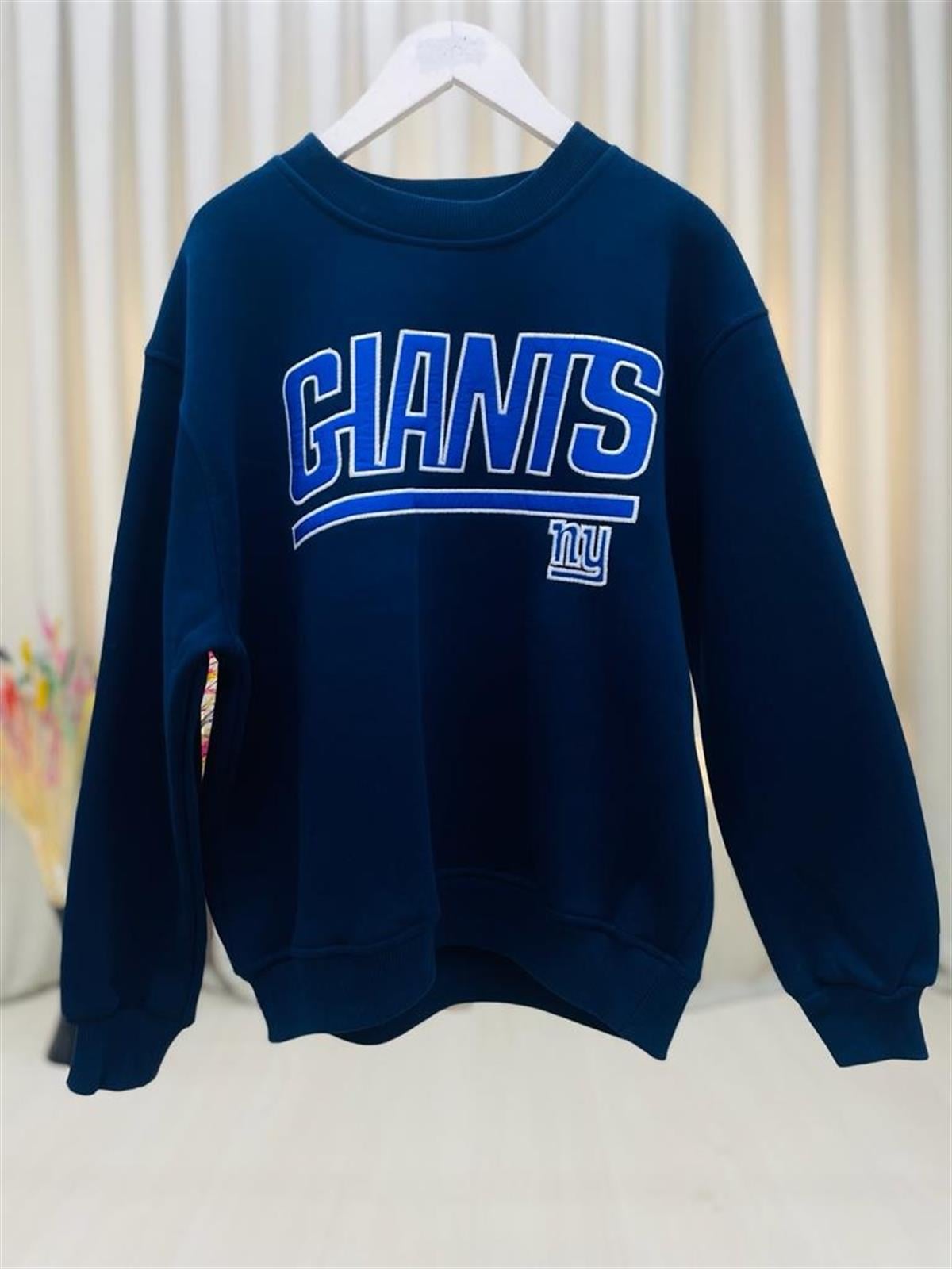 İçi Şardonlu Oversize Sweatshirt23556-Lacivert