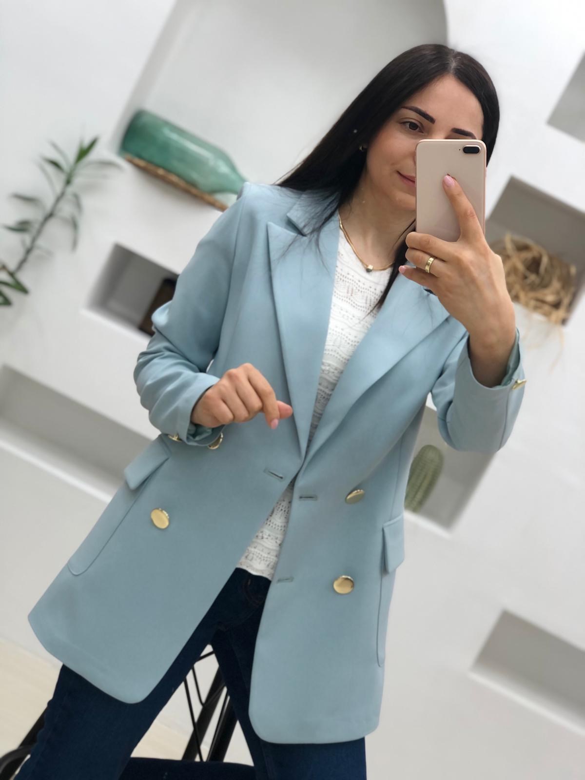 Ara Boy Sarı Düğmeli Cepli Ceket-Mint