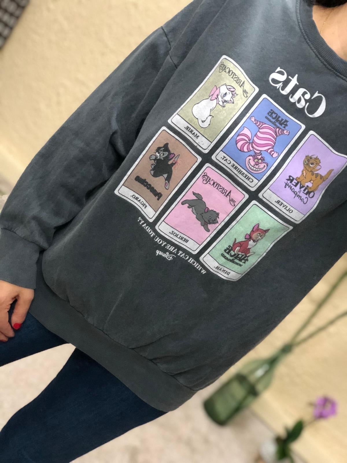 Üstü Resim Baskılı Sweat-Füme