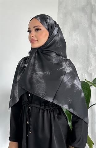  Batik Desenli Siyah Renk Soft Pamuk Şal