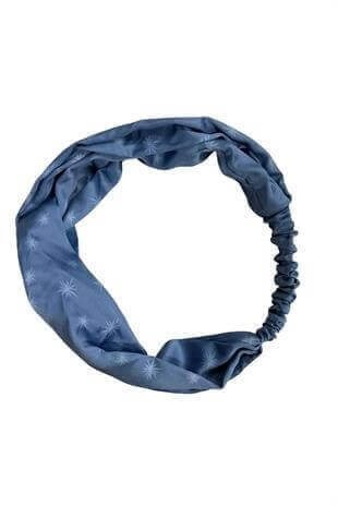 Güneş Desenli Mavi Renk Saten Bandana