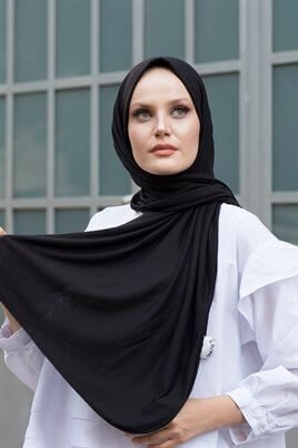 Kadın Penye Şal Siyah