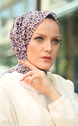 STELLA LEOPAR DESEN ŞAL PUDRA PEMBE
