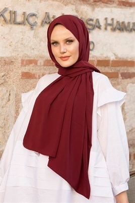 STELLA MEDİNE İPEĞİ ŞAL BORDO
