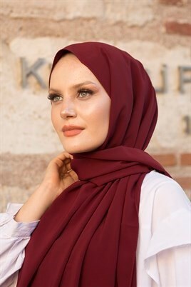 STELLA MEDİNE İPEĞİ ŞAL BORDO