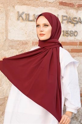 STELLA MEDİNE İPEĞİ ŞAL BORDO