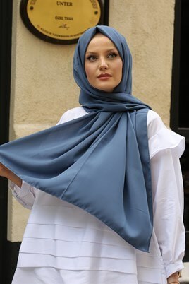 STELLA MEDİNE İPEĞİ ŞAL PASTEL İNDİGO