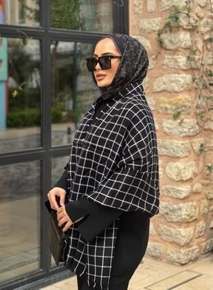 Stella Siyah Renk Omuz Şalı