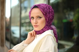 STELLA YAPRAK DESEN ŞAL FUŞYA