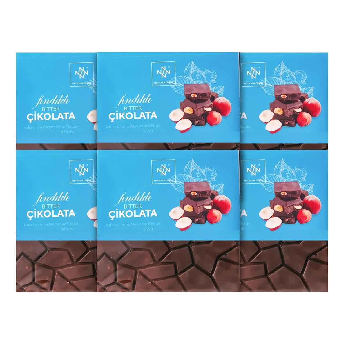 Fındıklı Bitter Tablet Çikolata 5'li