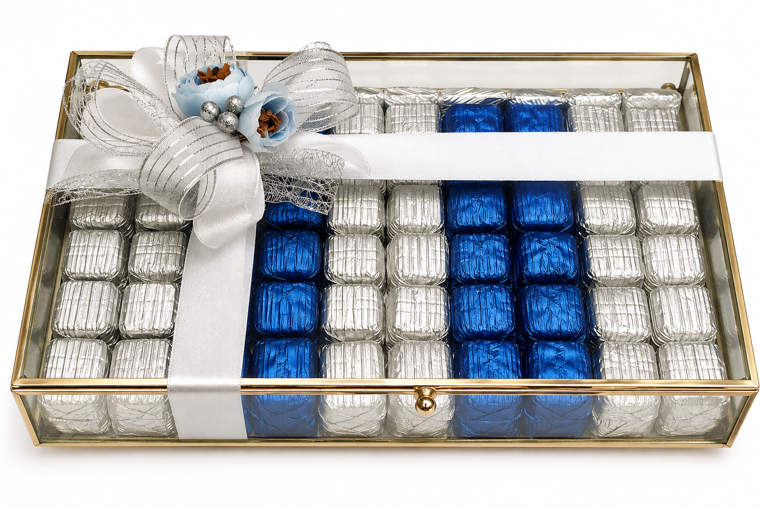 İsteme Çikolatası Tepsili Gümüş Taş Çikolata 1175g