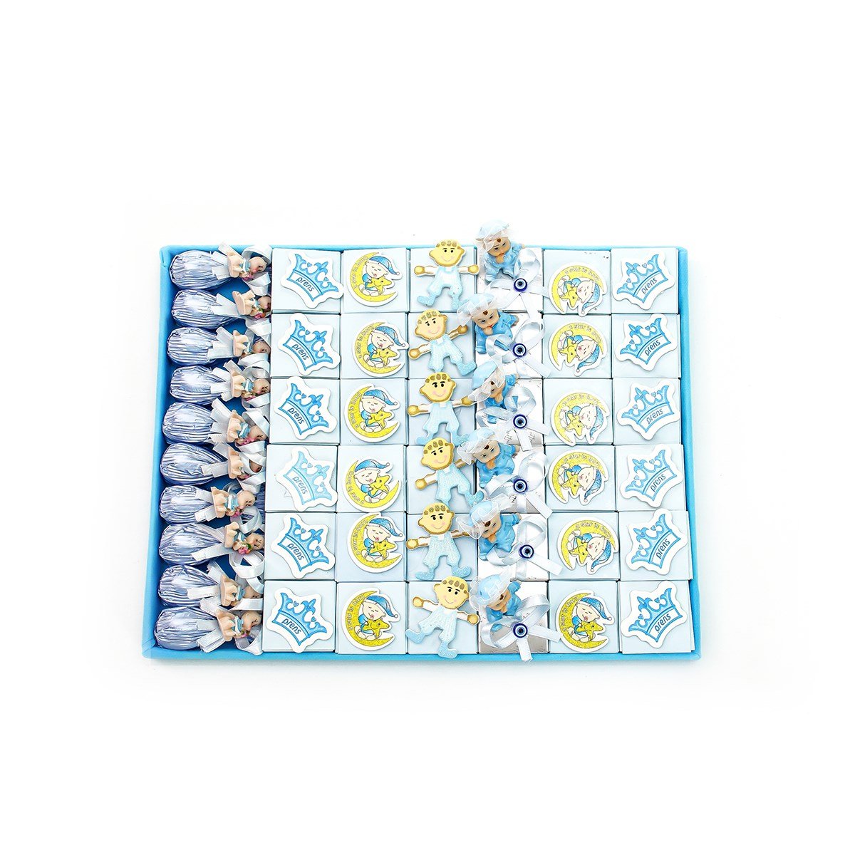 Karışık Dekorlu Hediyelik Kutu Mavi