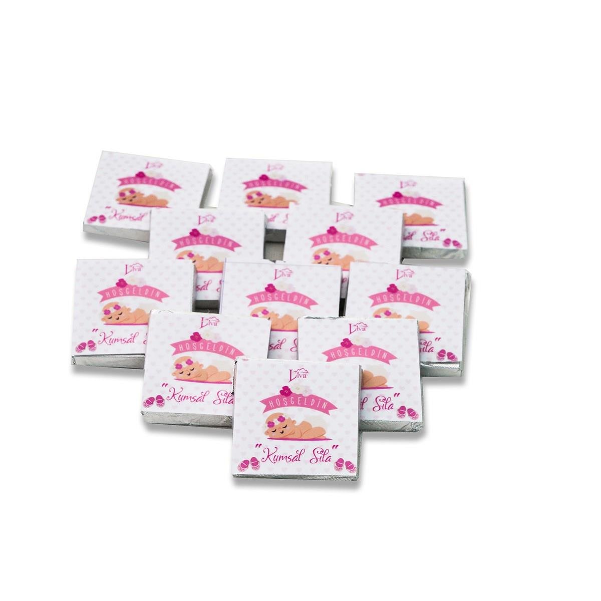 Kız Bebek Çikolatası Dökme Bebek Çikolatası (170 Adet Napoliten Çikolata)