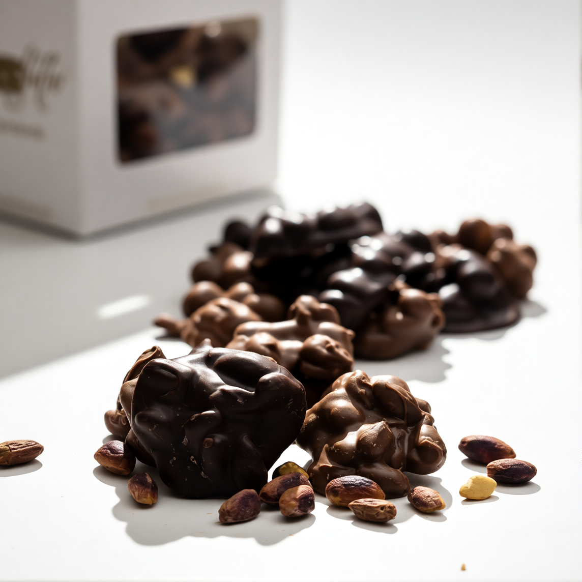 NIN Chocolate Roş Çikolata Serisi – Sütlü & Bitter (Fındıklı ve Antep Fıstıklı Seçenekleriyle)