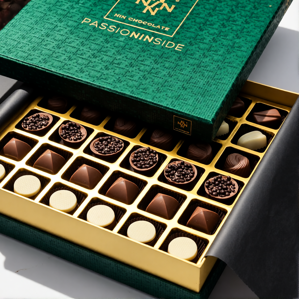 Nin Çikolata Koleksiyon Serisi Yeşil Kutu Spesiyal Çikolata 72 Adet