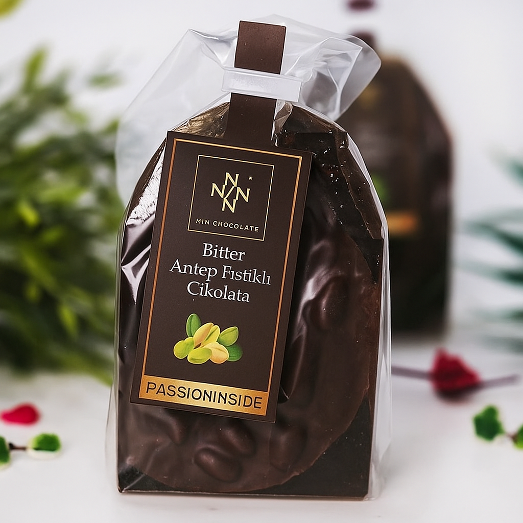 Dökme Bitter Fıstıklı Tablet Çikolata
