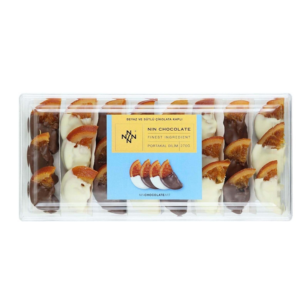 Sütlü ve Beyaz Çikolatalı Portakal Dilimi 270g