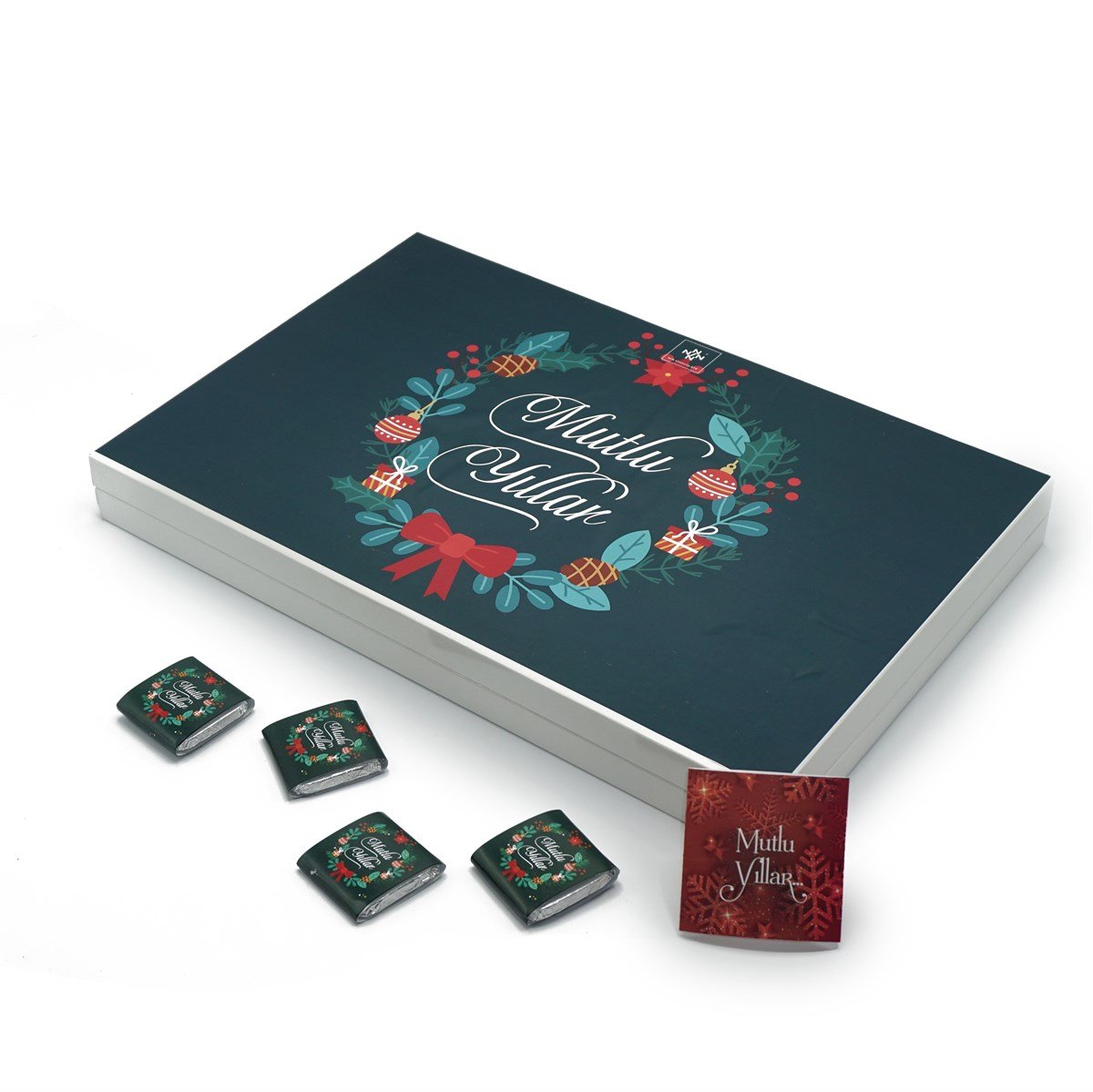 Yılbaşı Çikolatası Madlen Çikolata Mutlu Yıllar 72 Adet