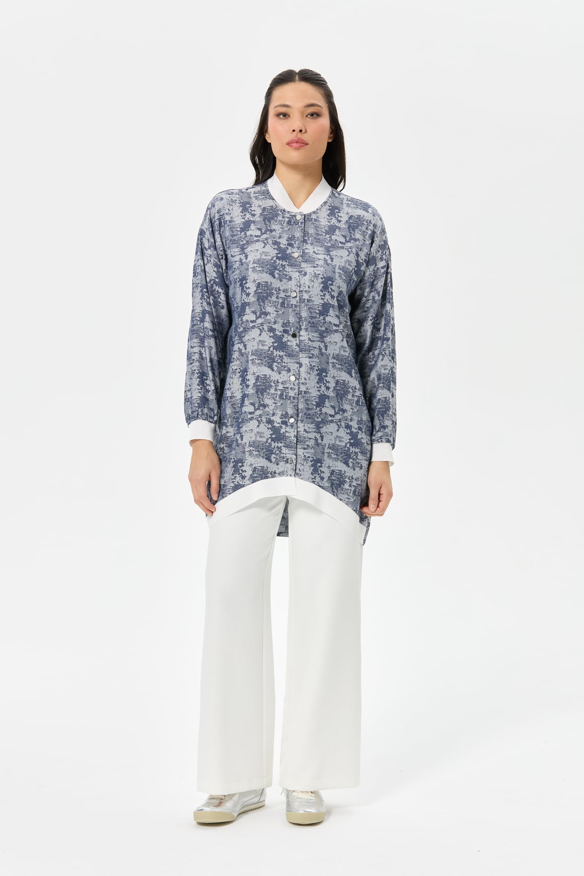 Desenli Denim Giy Çık Ceket  Laci